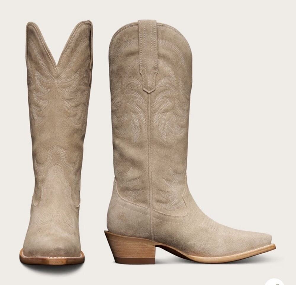 Tecovas The Annie Classic Suede Women’s Boots Fawn (taupe) Size 11 B Worn Once
